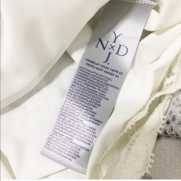 NEW NYDJ Black Cream Damask Printed Dress 10 - Picture 6 of 8